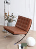 Barcelona Chair And Ottoman, Brown Leather | DodiTec WC1