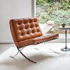 Barcelona Chair And Ottoman, Brown Leather | DodiTec WC1