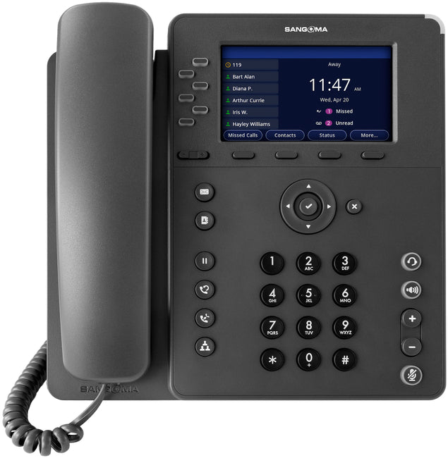 Sangoma P325, 6-Line, HD Voice, Gigabit Ethernet, 1 x USB, 4.3 IPS Color Display