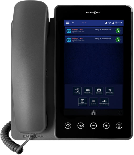 Sangoma P370, 16-Line, HD Voice, Gigabit Ethernet, 2 x USB, BT, WiFi, 7 (800x1280) Touch screen IPS Colour Display