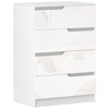 DodiOnline Chest of Four High Gloss Front Drawers - White