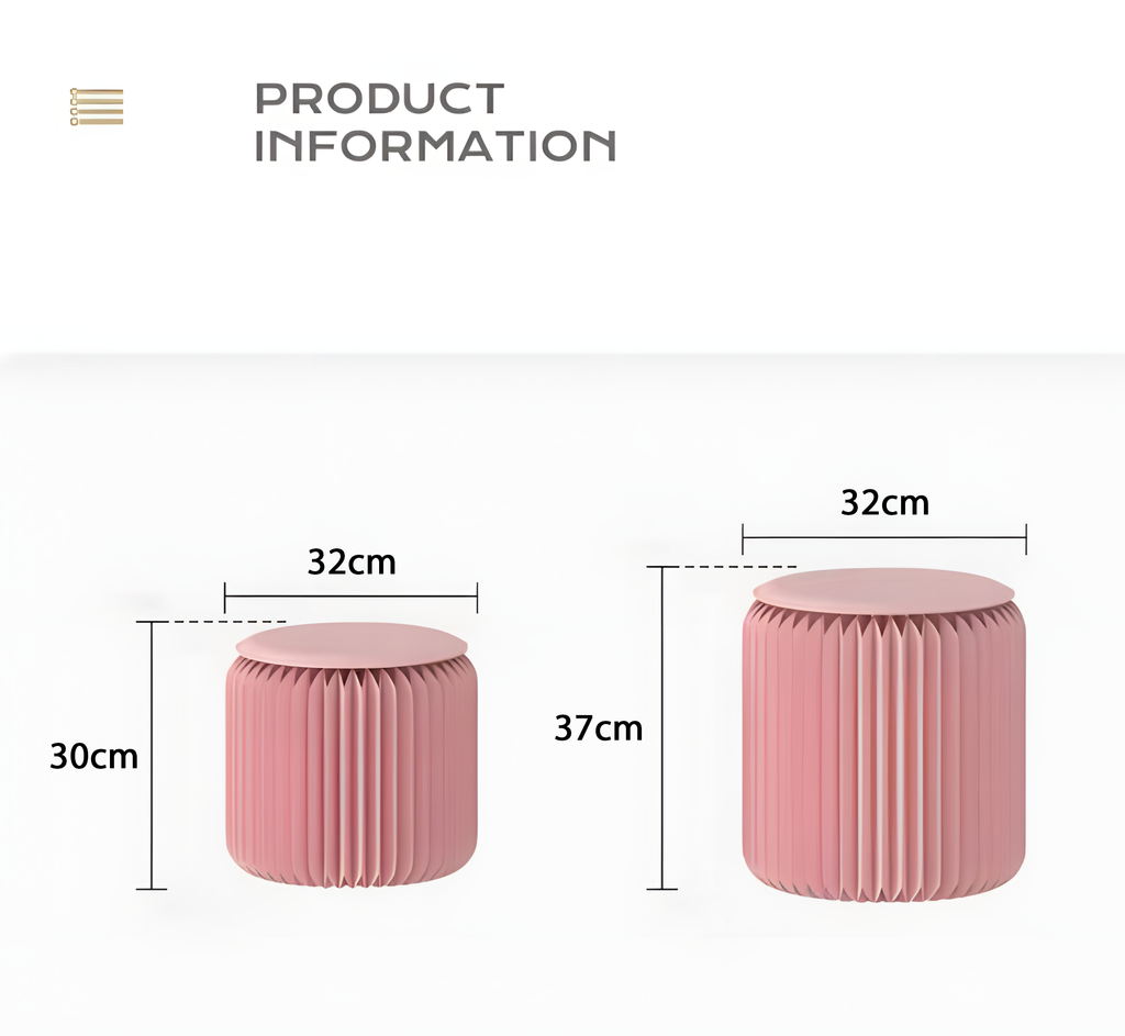 Pink Mini Accordion Stool-DodiTec WC1