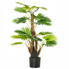 DodiOnline Artificial Plant Palm Tree in Pot, Fake Plants for Home Indoor Outdoor Decor, 135cm, Green