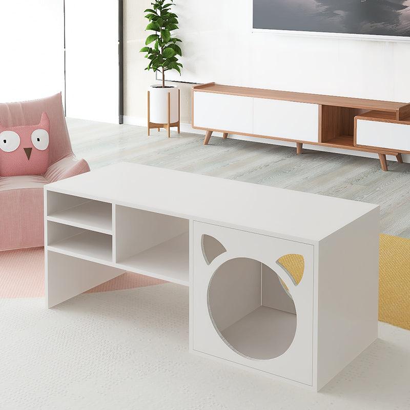 Marioni Coffee Table With Pet House, Wood | DodiTec WC1