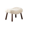 Philip Arc Sheepskin Armchair And Ottoman, White Wool | DodiTec WC1