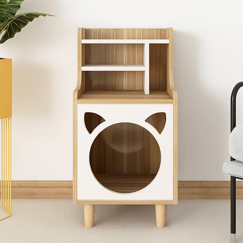 Pura Side Table With Pet House, Wood | DodiTec WC1