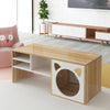 Marioni Coffee Table With Pet House, Wood | DodiTec WC1