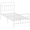 DodiOnline Single Minimalistic Metal Bed Frame - White