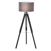 DodiOnline Modern Tripod Floor Lamps for Living Room with Fabric Lampshade, Standing Lamp for Bedroom Bulb not Included, Grey and Black