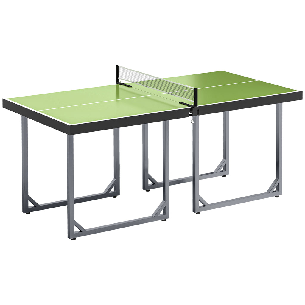 DodiOnline 6ft 182cm Mini Table Tennis Table Folding Ping Pong Table with Net Multi-Use Table for Indoor Outdoor Game, Green