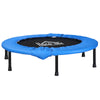 DodiOnline ?96cm Mini Fitness Trampoline Home Gym Yoga Exercise Rebounder Indoor Outdoor Jumper with Safety Pad, Support Up to 100 KG, Blue and Black