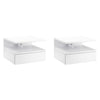 DodiOnline Set of Two Floating Bedside Tables - White