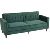 DodiOnline Velvet-Feel Three-Seater Sofa Bed - Green