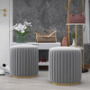 Tandy Stool, Grey, Velvet | DodiTec WC1