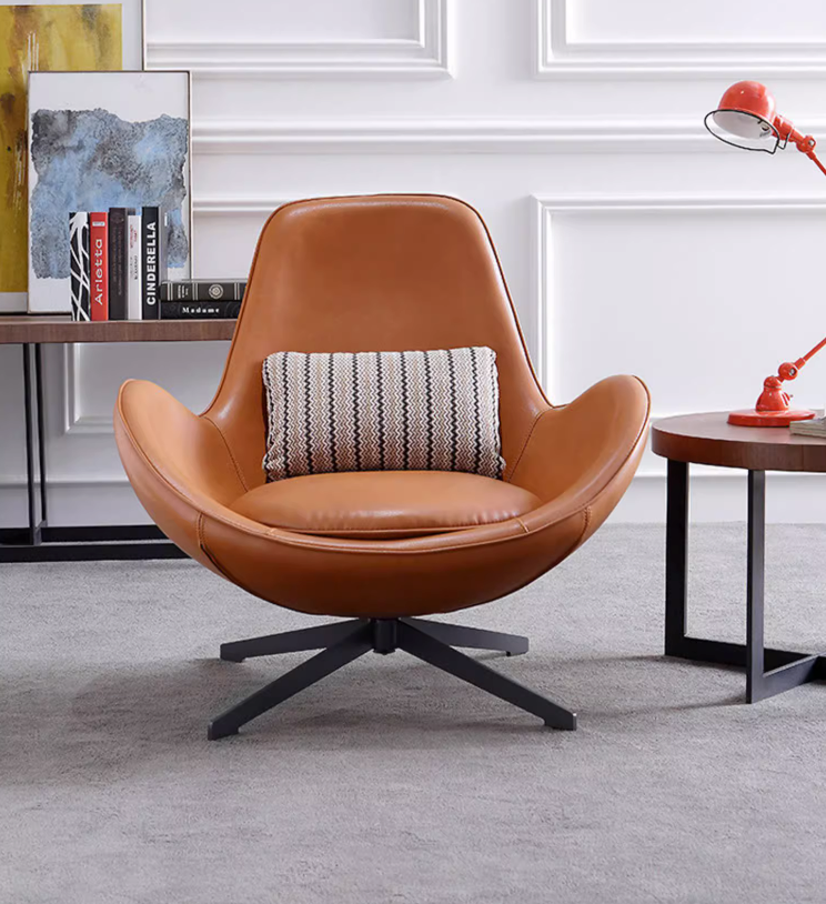 Snail Armchair, Brown Leather | DodiTec WC1