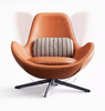 Snail Armchair, Brown Leather | DodiTec WC1