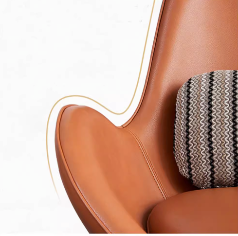 Snail Armchair, Brown Leather | DodiTec WC1