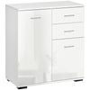 DodiOnline Modern High Gloss Sideboard Storage Cabinet Table Chest of Drawers for Bedroom Living Room Storage Furniture, White