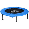 DodiOnline ?101 Mini Fitness Trampoline Home Gym Yoga Exercise Rebounder Indoor Outdoor Jumper with Safety Pad, Support Up to 100 KG, Blue and Black