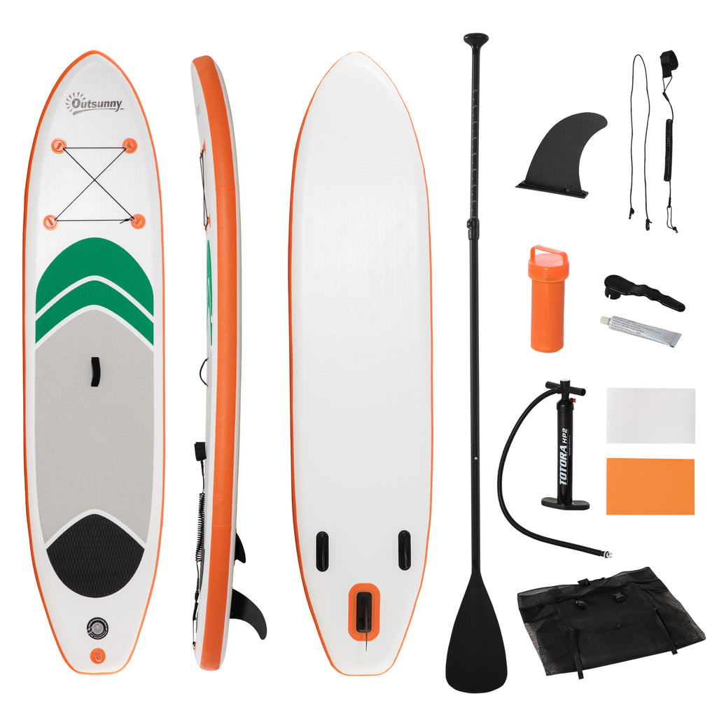 DodiOnline 10'6" x 30" x 6" Inflatable Stand Up Paddle Board, Non-Slip & Ultra-Light Deck with Adj Paddle, ISUP Accessories, Pump and Carry Bag, for Youth Adults Beginner