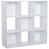 DodiOnline 3-tier 9 Cubes Storage Unit Particle Board Cabinet Bookcase Organiser Home Office Shelves White