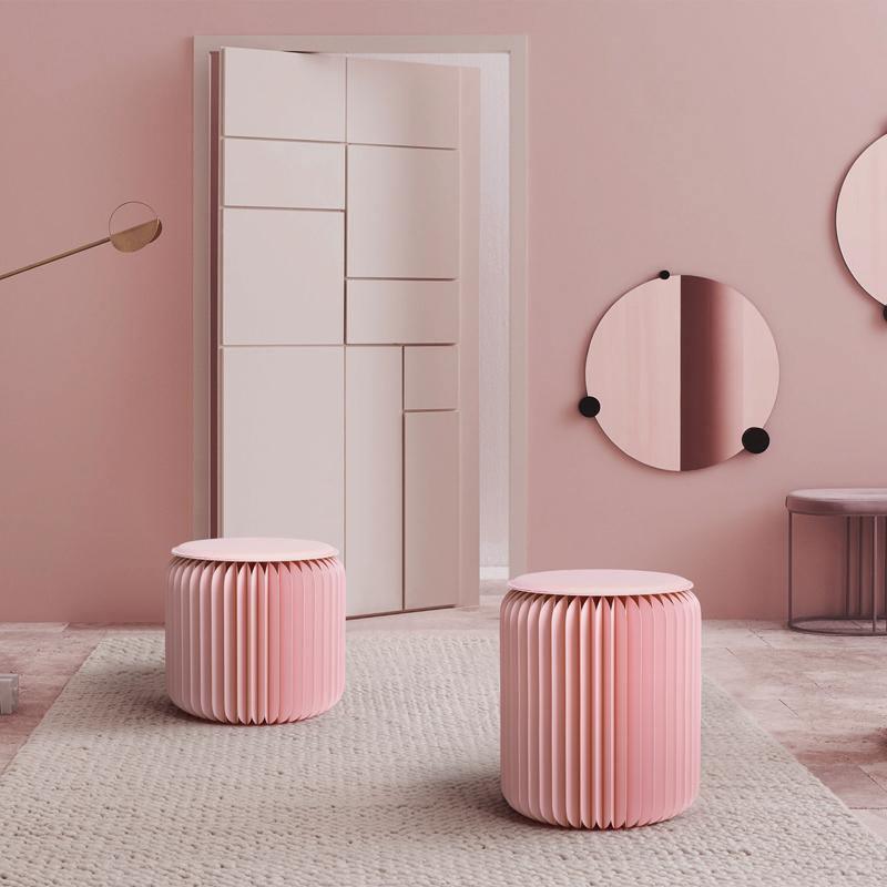 Accordion Stool Spring Pink | DodiTec WC1