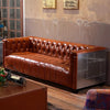 Aviator Three Seater Sofa, Real Leather And Aluminium | DodiTec WC1