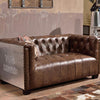 Aviator Three Seater Sofa, Real Leather And Aluminium | DodiTec WC1