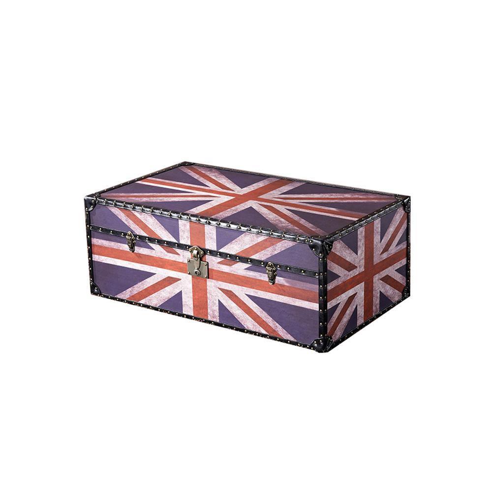 Aviator Union Jack Suitcase Coffee Table, Industrial Storage | DodiTec WC1