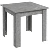 DodiOnline Square Dining Table, Modern Dining Room Table with Faux Cement Effect, Space Saving Small Dining Table