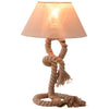 DodiOnline Table Lamp Bedside Light Indispensable Nautical Twisted Rope Glow E27 Bedroom Living Room Beige