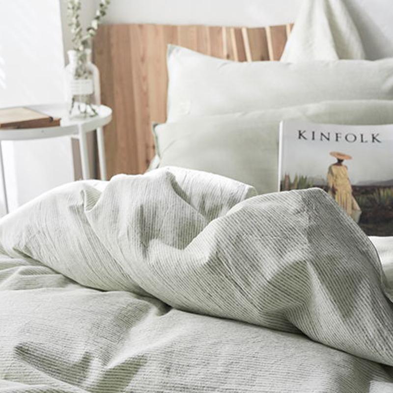 CA098 Linen Duvet Cover + Bed Sheet + 2 Pillowcases, King, More Patterns Available | DodiTec WC1