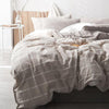 CA098 Linen Duvet Cover + Bed Sheet + 2 Pillowcases, King, More Patterns Available | DodiTec WC1