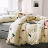 CA514 Cotton Duvet Cover + Bed Sheet + 2 Pillowcases, King, More Patterns Available | DodiTec WC1