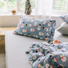 CA514 Cotton Duvet Cover + Bed Sheet + 2 Pillowcases, King, More Patterns Available | DodiTec WC1