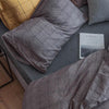 CA714 Linen Duvet Cover + Bed Sheet + 2 Pillowcases, King, More Patterns Available | DodiTec WC1