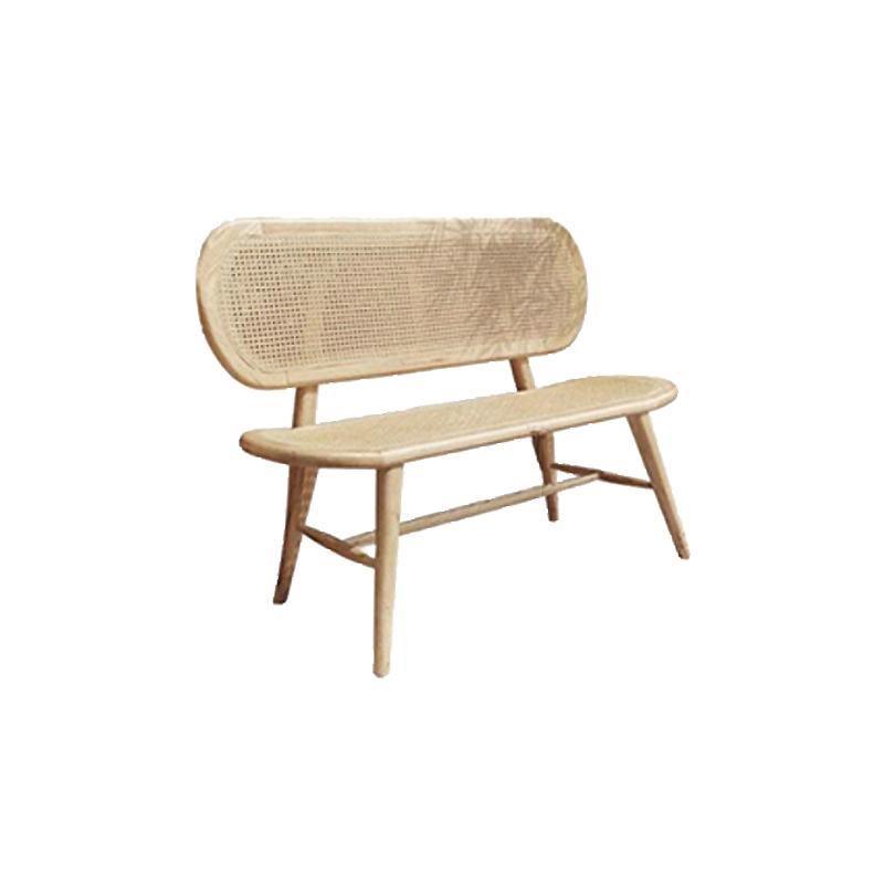 Cane Rattan Bench, Oak | DodiTec WC1