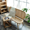 Cane Rattan Bench, Oak | DodiTec WC1