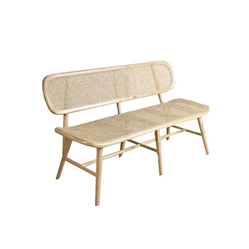 Cane Rattan Bench, Oak | DodiTec WC1