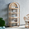 Cane Rattan Bookcase, Shelving Unit, Oak | DodiTec WC1