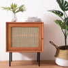 Cane Bedside Table, Natural Rattan & Wood | DodiTec WC1