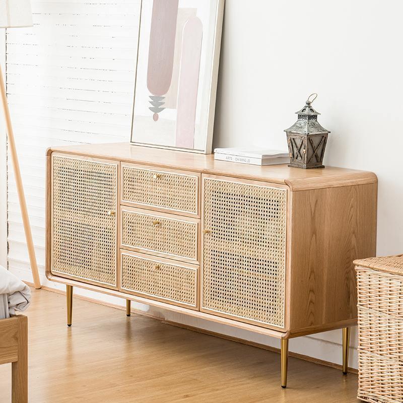 Cane Sideboard, Natural Rattan & Ash Esche Wood | DodiTec WC1