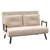 DodiOnline 4-in-1 Velvet-Feel Double Sofa Bed, with Pillows - Beige