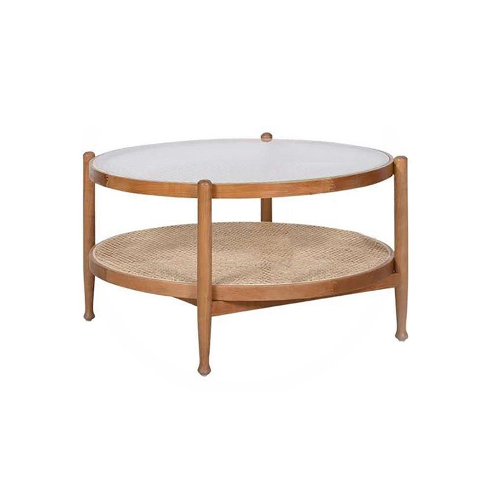 Cement Coffee Table Set, Oak | DodiTec WC1