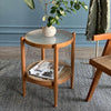 Cement Side Table, Oak | DodiTec WC1