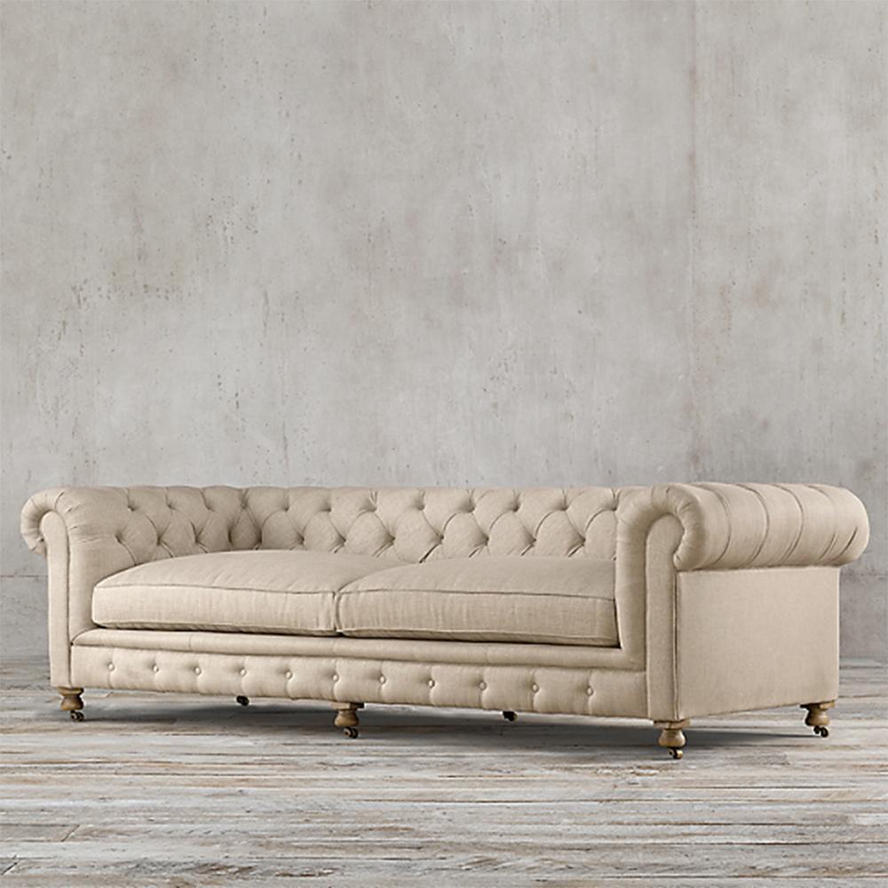 Chesterfield Two Seater Sofa, Velvet | DodiTec WC1