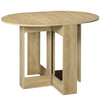 DodiOnline Space-saving Drop Leaf Table, Folding Dining Table for Small Space, Kitchen, Dining Room, Oak