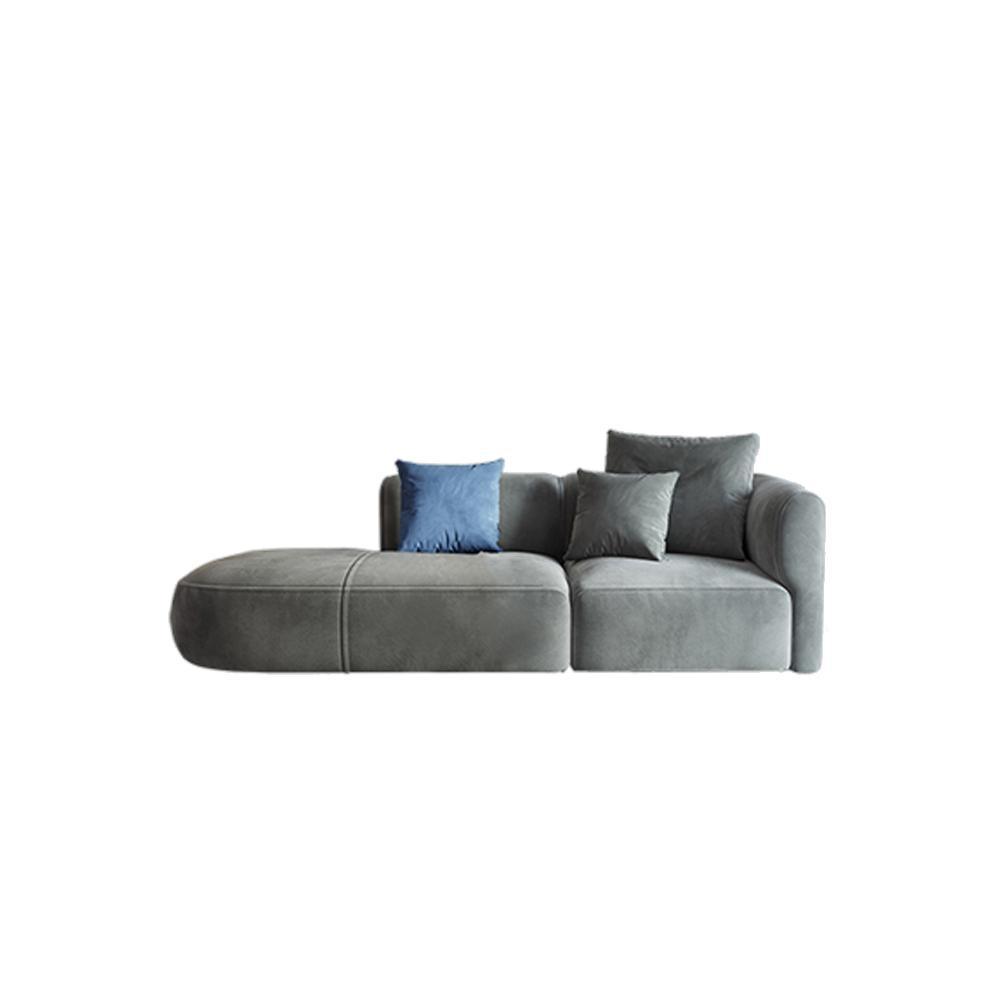 FIN Four Seater/ Corner Sofa, Grey Velvet | DodiTec WC1