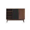 FU3 Shoe Storage, Walnut & Black | DodiTec WC1