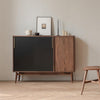 FU3 Shoe Storage, Walnut & Black | DodiTec WC1